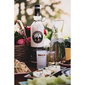RAKI Beylerbeyi | Lot de 1 Bouteille de Raki Turc de 100cl + 2 Verres à Raki | Eau de Vie Turque Aromatisée à lAnis - 100% R