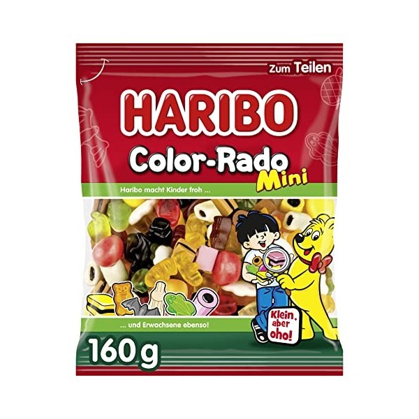 Bonbon Haribo | Haribo Color-Rado Minis | Haribo Dragees | Haribo Bonbons | 160 Gramme Total