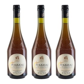 Lot de Pommeau de Normandie du Manoir Grandouet - 3 bouteilles de 70cl à 17% - Produits-Normandie