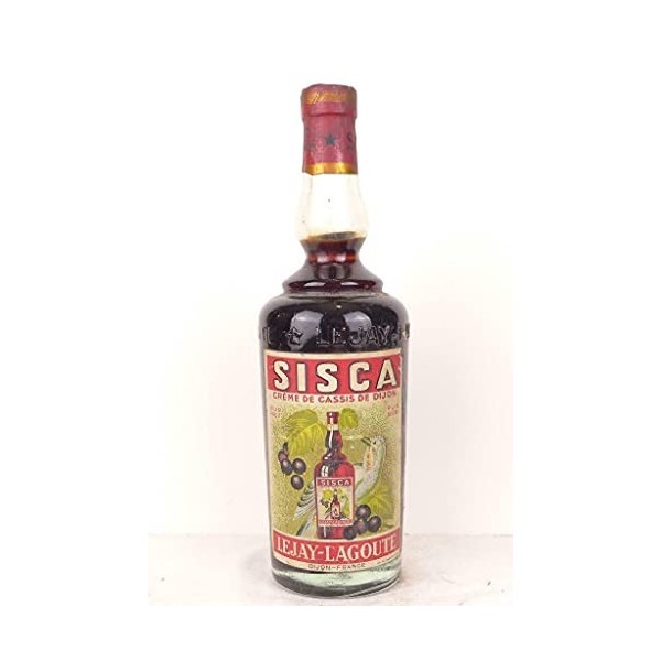 50 cl liqueur lejay-lagoute sisca crème de cassis non millésimé années 1950 à 1960 crème années 50 - bourgogne