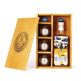 Pastis 12/12 Coffret Petanque + 3 boules 45° 70cl