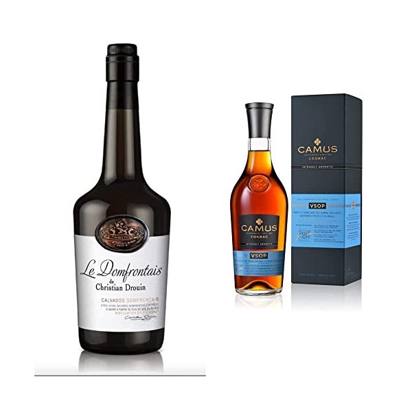 CHRISTIAN DROUIN - Le Calvados Sélection - 40% Alcool - Origine : France/Normandie - Bouteille 70 cl & CAMUS COGNAC VSOP - In