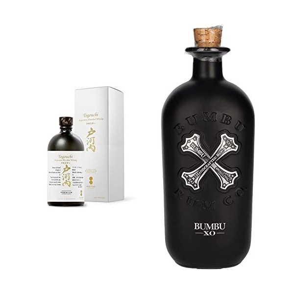 Whisky Togouchi Premium sous étui 40° 70CL & Bumbu XO Rhum 700 ml