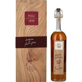 Poli Grappa Barrique Solera di Famiglia 55% Vol. 0,7l in Holzkiste