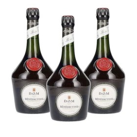 lot de liqueurs dom bénédictine - 3 Bouteilles de 70cl à 40% - Produits-Normandie