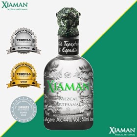 Xiaman Mezcal - Wild Tepextate & Espadin - Artisanal Joven Mezcal - 100% Handmade - Made In Mexico - 44% ABV - 50ml