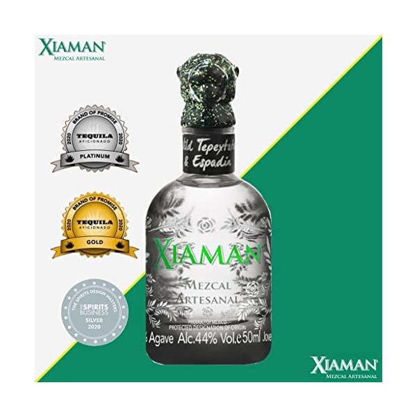 Xiaman Mezcal - Wild Tepextate & Espadin - Artisanal Joven Mezcal - 100% Handmade - Made In Mexico - 44% ABV - 50ml