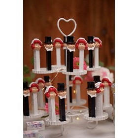 PEZ - Twinpack licence Mariage Groom & Groom-Combinaison unique de 2 distributeurs et de bonbons aux goûts Lychee -Contient 2