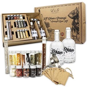 L&G® - Kit préparation et Infusion Rhum arrangé - Idees Cadeaux - Coffret Cadeau Rhum DIY dégustation Surprise - Noel, Saint 
