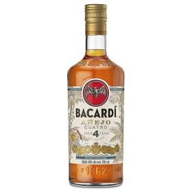 BACARDÍ Anejo Premium Caribbean Rum, Vieilli pendant 4 ans dans des fûts de chêne sous le soleil des Caraïbes, 40 % vol., 70 