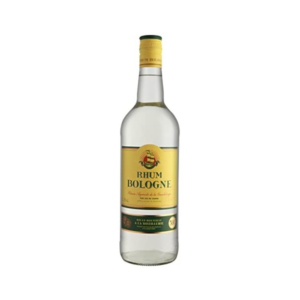 Rhum Bologne - Rhum Agricole Blanc de la Guadeloupe - Pur jus de canne - 50% - 1 x 1L 