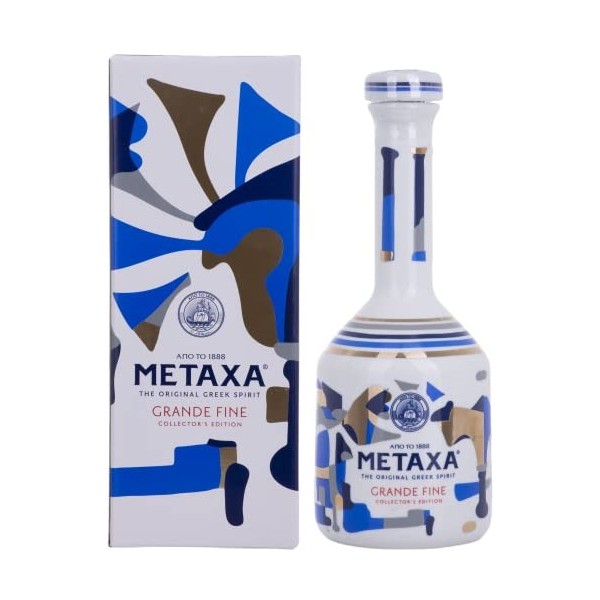 Metaxa GRANDE FINE Collectors Edition Keramikflasche 40% Vol. 0,7l in Giftbox