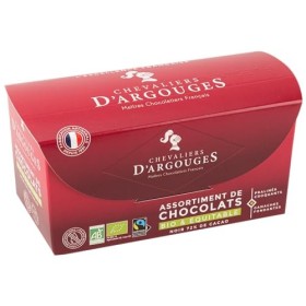 CHEVALIERS DARGOUGES Maîtres Chocolatiers Français - Assortiment de chocolats noir 72% Bio/Équitable - Ballotin Dégustation 
