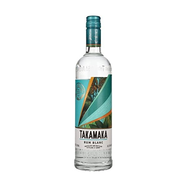 TAKAMAKA - Rum blanc - Rhum de mélasse - 38% Alcool - Origine : Seychelles - Bouteille 70cl