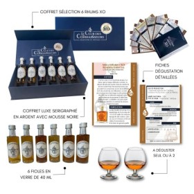 Coffret Dégustation Rhum Selection XO 6 x 40 ml - En Solo Ou En Duo - Ron, Rum, Rhum