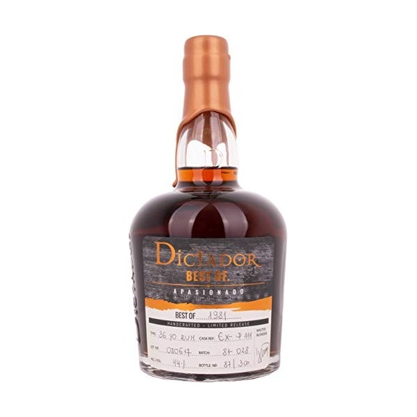 Dictador BEST OF 1981 APASIONADO Colombian Rum EXP-111 44% Vol. 0,7l