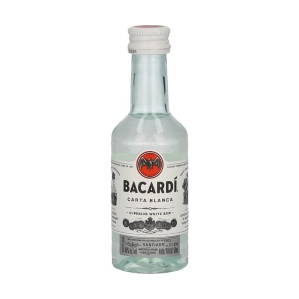 Bacardi Ron Carta Blanca Superior PET 40% Vol. 0,05l