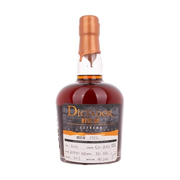 Dictador BEST OF 1972 EXTREMO Colombian Rum Limited Release 44% Vol. 0,7l