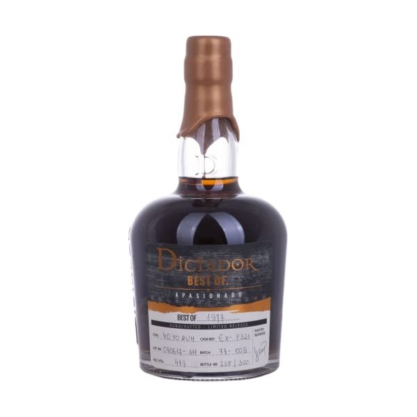 Dictador BEST OF 1977 APASIONADO Colombian Rum 40YO/070617-111/EX-P321 41% Vol. 0,7l