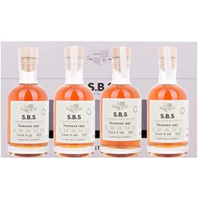 1423 S.B.S TRINIDAD Caroni Distillery Cask Strength 63,2% Vol. 4x0,2l in Giftbox