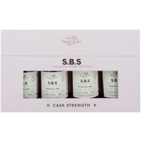 1423 S.B.S TRINIDAD Caroni Distillery Cask Strength 63,2% Vol. 4x0,2l in Giftbox
