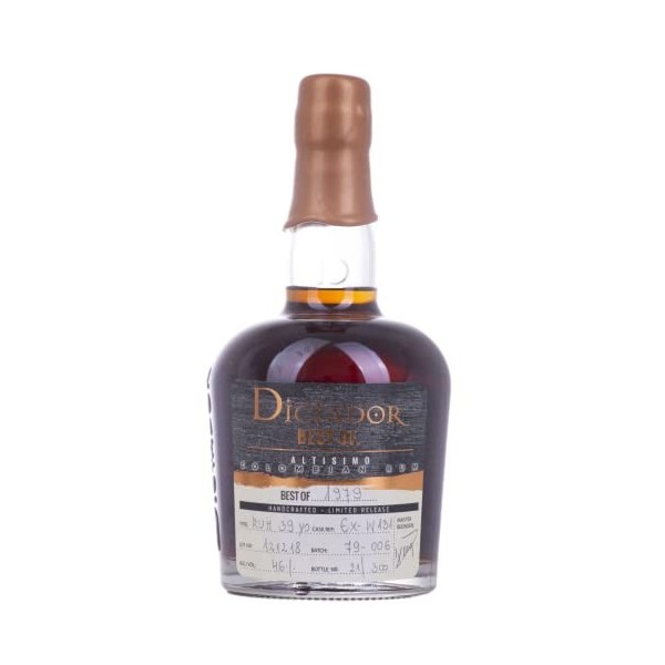 Dictador BEST OF 1979 ALTISIMO Colombian Rum Limited Release 46% Vol. 0,7l
