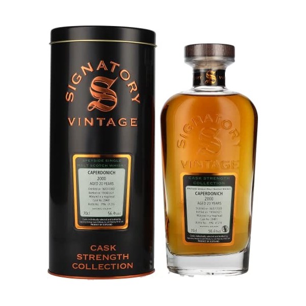 Signatory Vintage CAPERDONICH 20 Years Old Cask Strength 2000 56,4% Vol. 0,7l in Tinbox