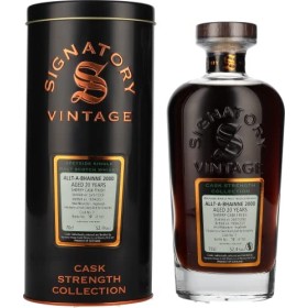 Signatory Vintage ALLT-A-BHAINNE 21 Years Old Cask Strength 2000 52,4% Vol. 0,7l in Tinbox
