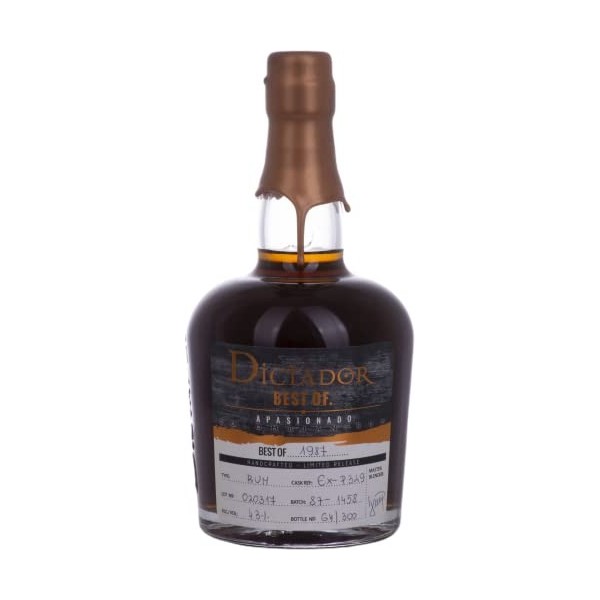Dictador BEST OF APASIONADO Colombian Rum 30YO/020317/EX-P329 43% Vol. 0,7l