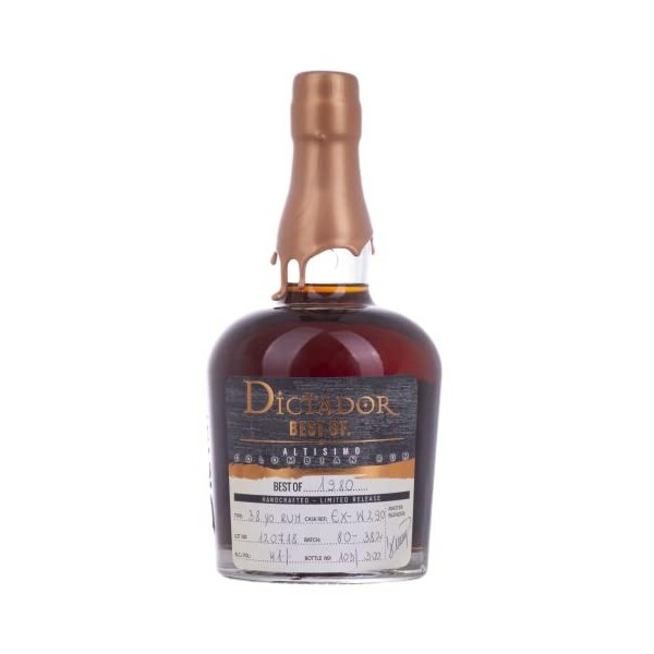 Dictador BEST OF 1980 ALTISIMO Colombian Rum Limited Release 41% Vol. 0,7l