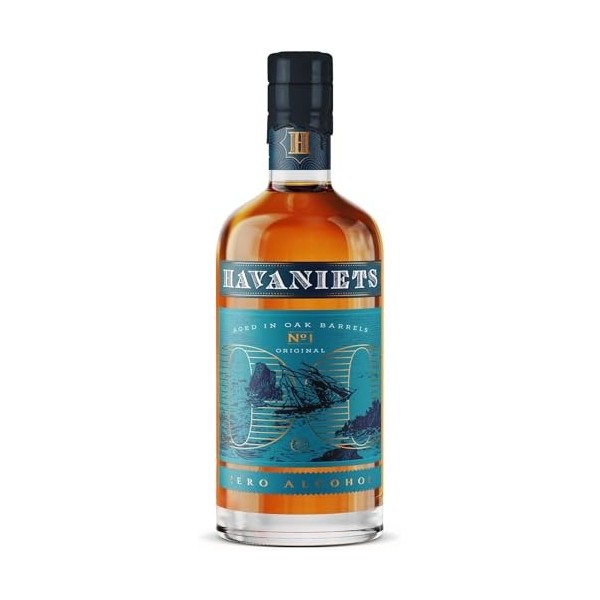 Havaniets Rhum - Boisson Sans Alcool - Vieilli en Futs - Boisson sans Alcool Premium - 0.0% dAlcool - 500mL