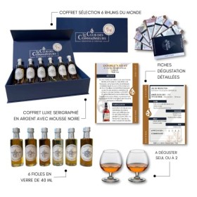 Coffret Dégustation Rhum Du Monde 6 x 40ml - En Solo Ou En Duo - Le Club Des Connaisseurs