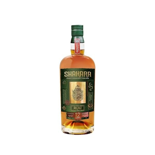 SHAKARA - 12 ans - Rhum - 45.7% Alcool - Origine : Thailande - Bouteille de 70 cl