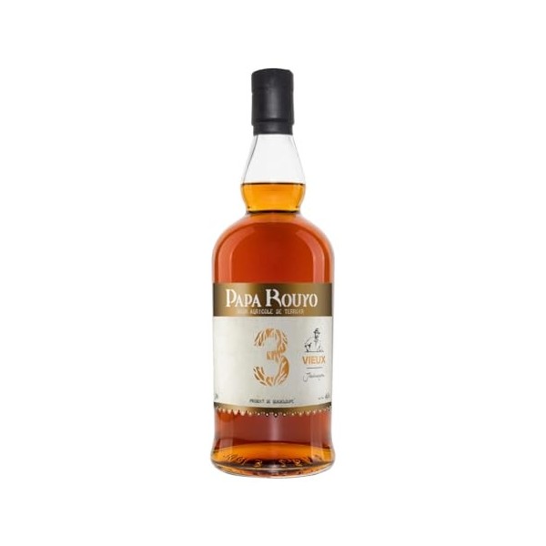PAPA ROUYO - Rhum Vieux Colonne Jénérasyon - 46% Alcool - Origine : Guadeloupe - Bouteille 70 cl