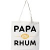 Otshirt Tote bag coton recyclé papa au rhum | Imprimé en France, cadeau humour anniversaire original rigolo humoristique