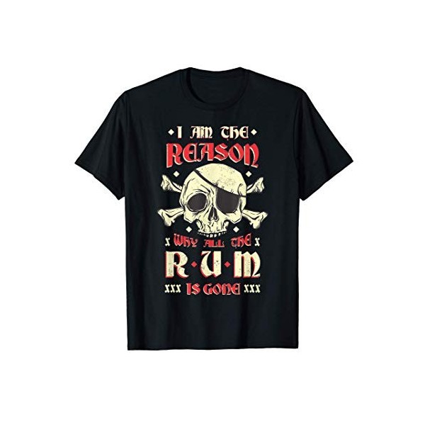 Rhum Pirates Alcool Cocktail Humour Rum Weekend Papa T-Shirt