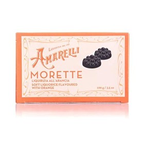 Amarelli Réglisse - Morette - Réglisse Aromatisée À L’Orange Naturel - 100 gr
