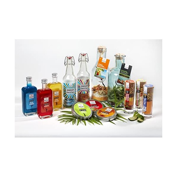 QUAI SUD Coffret Avec Accessoires | COFFRET | "Ma Case à Rhum" Mélange Arrangé et 6 Verres Shooters