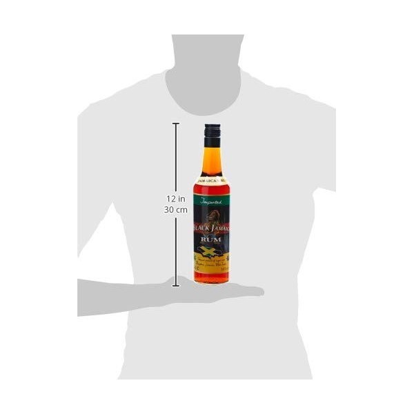 BLACK JAMAÏCA - Rhum de Jamaïque - 38 % Alcool - Origine : Jamaïque - Bouteille de 70 cl