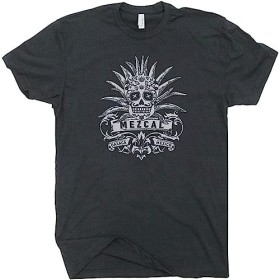 Mezcal T-shirt vintage pour homme Tequila Sugar Skull Jose Homme Squelette Cuervo Mexico Tee, Noir , L