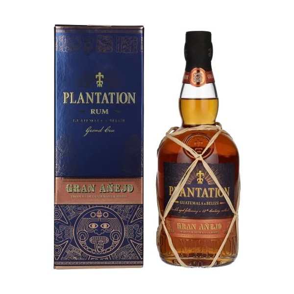 PLANTATION RUM - Gran Añejo - Rhum Vieux Ambré - Origine : Guatemala - Notes de Vanille & Epice - 42 % Alcool - 70 cl
