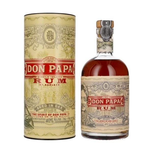 Don Papa Single Island Rum 7 Years Old 40% Vol. 0,7l in Giftbox