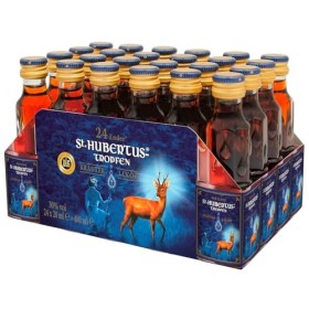 St. Hubertus Tropfen Kräuterlikör 30% Vol. 24x0,02l