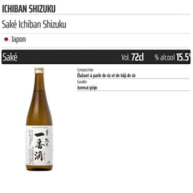 Saké Ichiban Shizuku - Origine Japon - 72cl