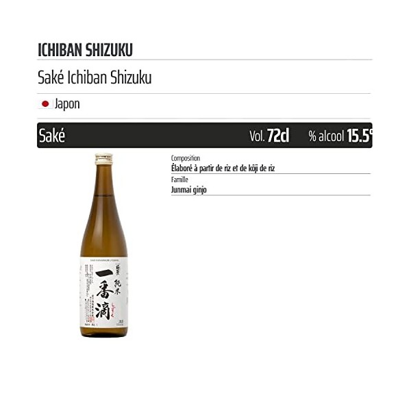 Saké Ichiban Shizuku - Origine Japon - 72cl