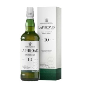 Laphroaig 10 ans Islay Single Malt Scotch Whisky avec étui, Whisky Écossais 40% - 70cl