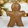 Bonhomme aux éclats de noisettes moulage de noël - Chocolat Noel artisanal Chocodic enfant