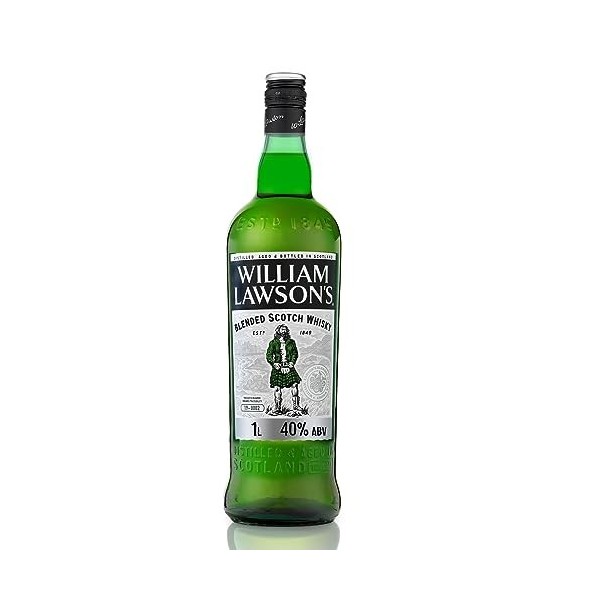 William Lawsons Whisky Blended Scotch, Spirit avec du Malt Fruité, 40 % Vol, 100cL / 1L