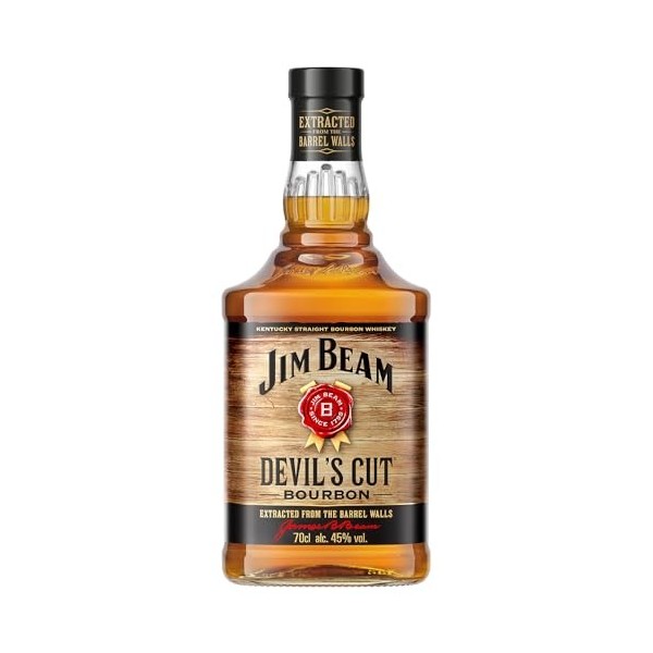 Jim Beam White Label Kentucky Straight Bourbon Whiskey, Whisky Américain 40% - 70cl, 700 milliliters