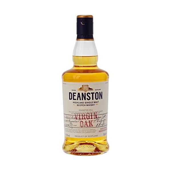 Deanston Virgin Oak - Highland Single Malt Scotch Whisky - 99 Points, meilleur whisky NAS IWSC - vieilli en futs de bourbon, 